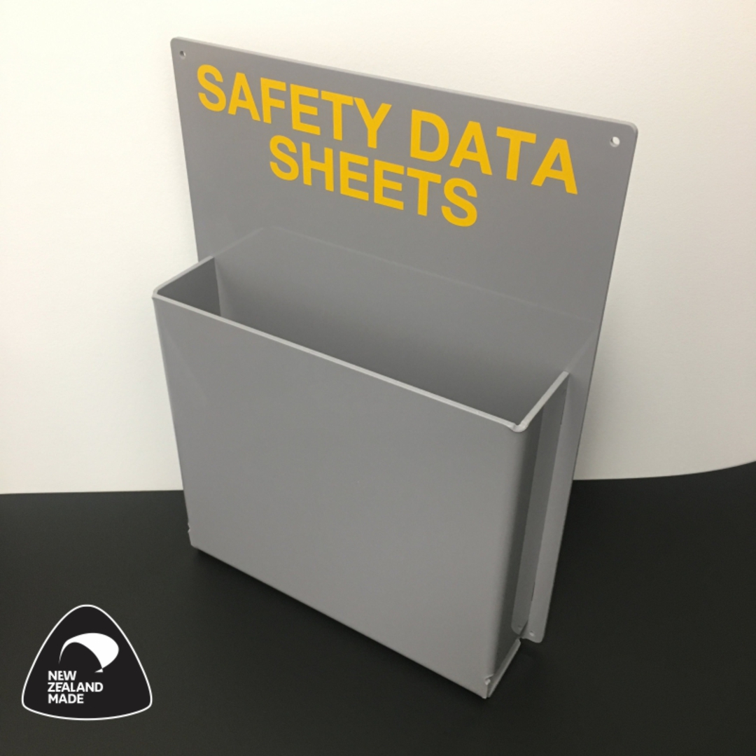 Wall Mounted Grey Holder for SDS Folders - SDS Holders - Safety